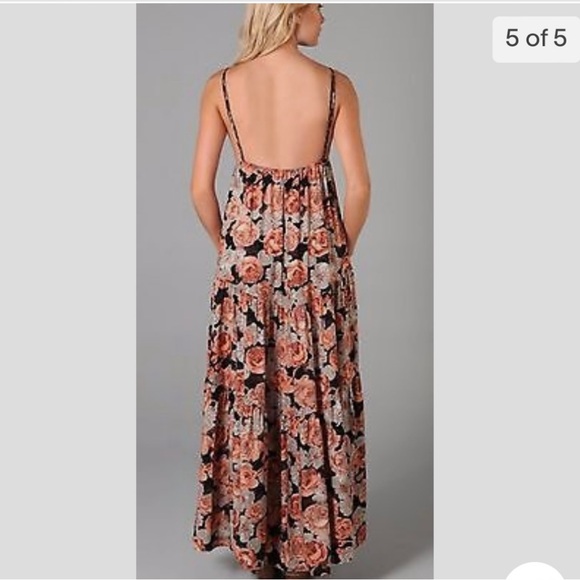 Planet Blue Blu Moon Leopard & Floral maxi dress size 2 - Picture 4 of 10